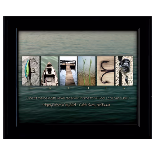 Scott Kennedy Father Personalized Fishing Themed Print