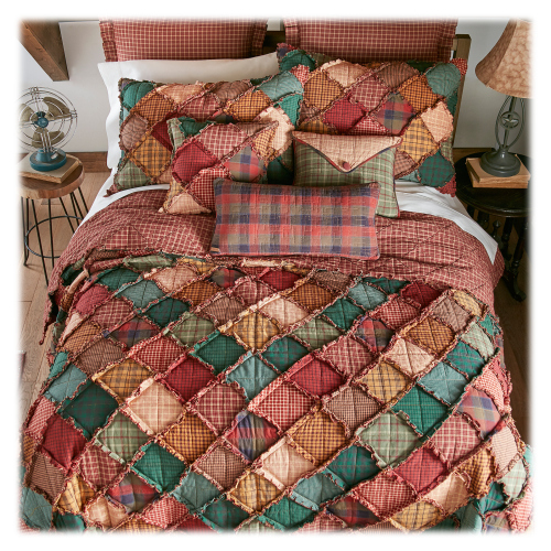 Donna Sharp Campfire Bedding Collection Patchwork Rag Quilt