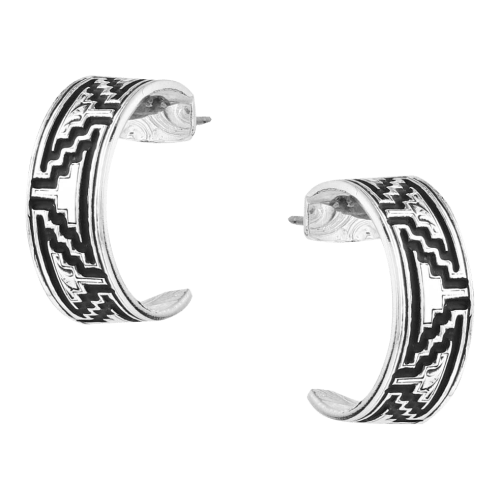 Montana Silversmiths Southwestern Escape Hoop Earrings