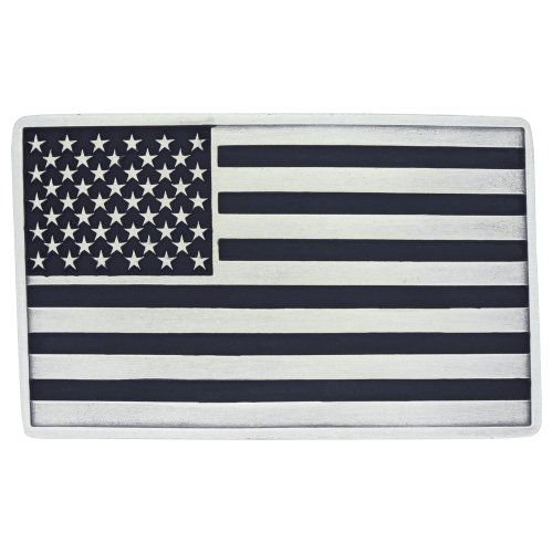 Montana Silversmiths Antiqued American Flag Attitude Buckle