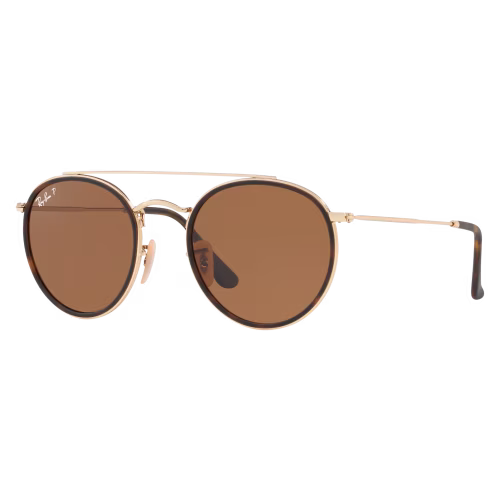 Ray-Ban Round Double-Bridge BR3647N Polarized Glass Sunglasses