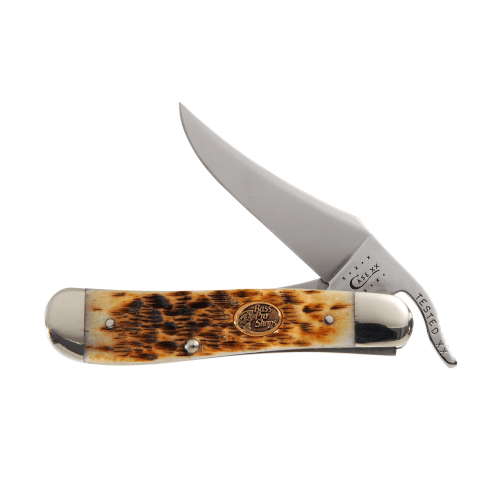 Case Burnt Amber Bone Pocket Knife