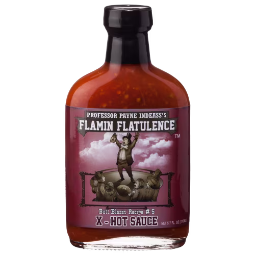 Professor Payne Indeass's Flamin' Flatulence X-Hot Sauce