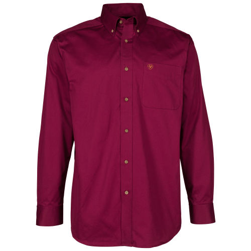Ariat Solid Twill Classic Fit Long-Sleeve Shirt for Men