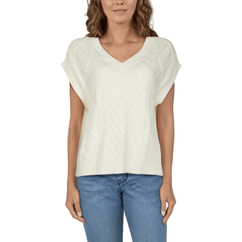 Natural Reflections Cable Sweater Vest for Ladies