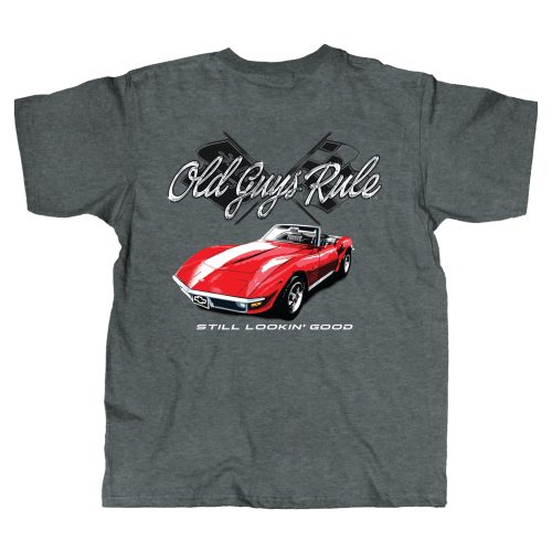 Old Guys Rule Red Corvette Short-Sleeve T-Shirt for Men