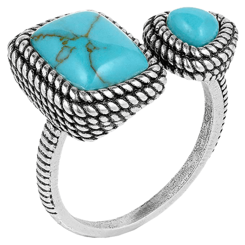 Montana Silversmiths Split Decision Turquoise Ring