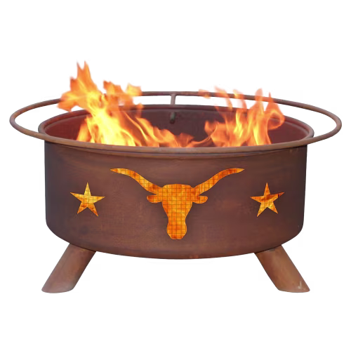 Patina Texas Longhorn Fire Pit