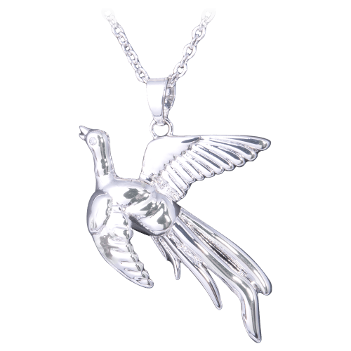 Amanda Blu Pheasant Silver with Cubic Zirconia Necklace