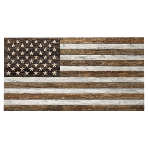 Open Road Brands American Flag Distressed Wood Wall Art