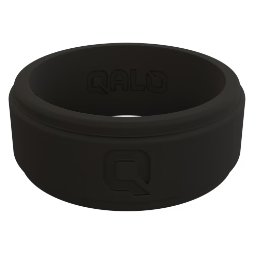 QALO Step Edge Polished Silicone Ring for Men