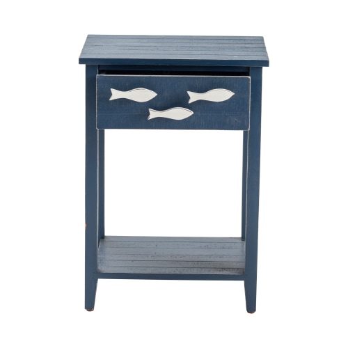 Crestview Collection Nautical Navy 1-Drawer Table