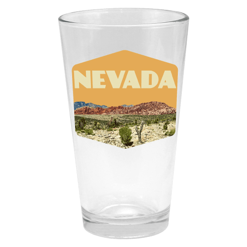 Lantern Press Nevada Red Rock Pint Glass