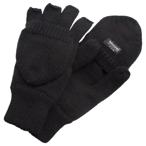 QuietWear Knit Flip Mittens for Men