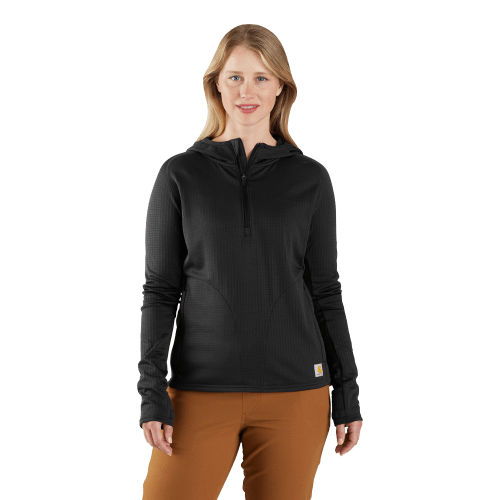 Carhartt Force Relaxed-Fit Half-Zip Hooded Shirt for Ladies