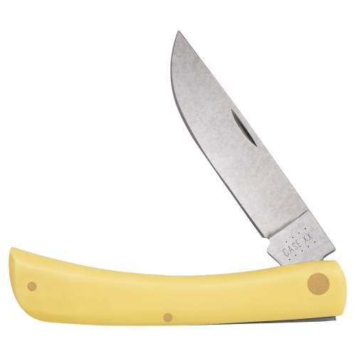 Case Yellow Synthetic Sod Buster Skinner Folding Knife