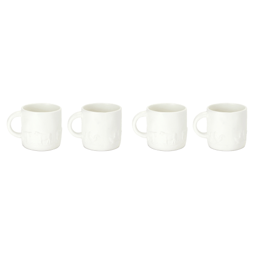 Melrose International Ceramic Farm Animal Mugs Set of 4