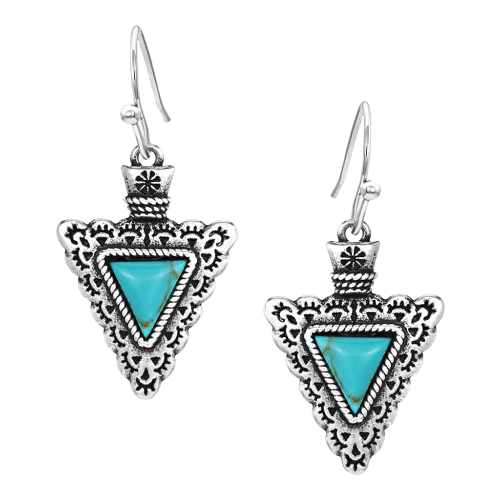 Montana Silversmiths Established Strength Turquoise Earrings