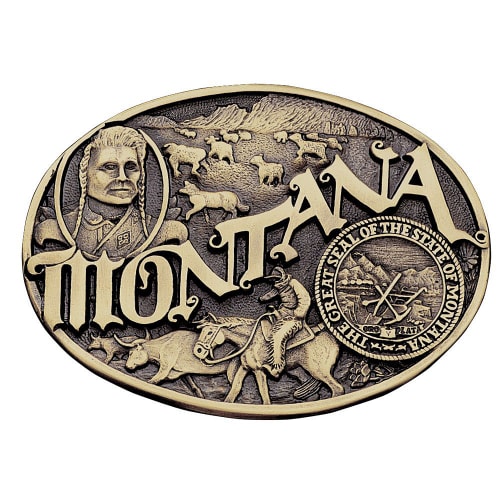 Montana Silversmiths Montana State Heritage Attitude Buckle