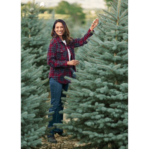 Natural Reflections Plaid Shirt Jacket for Ladies