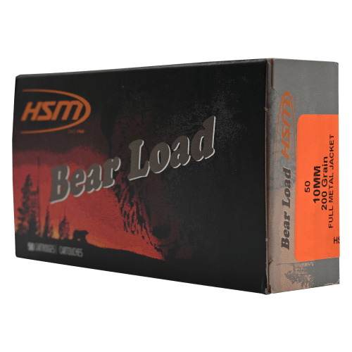 HSM Bear Load 10mm 200 Grain FMJ Centerfire Handgun Ammo