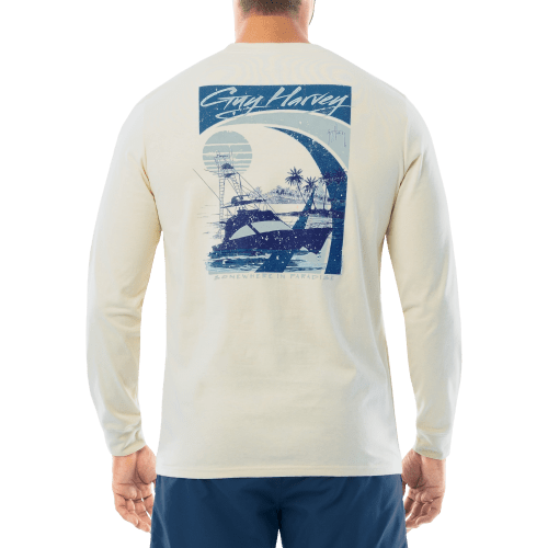 Guy Harvey Sunset Paradise Long-Sleeve T-Shirt for Men