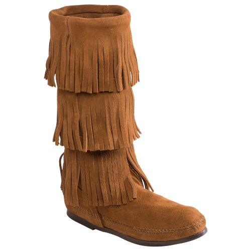 Minnetonka Moccasin 3-Layer Fringe Boots for Ladies