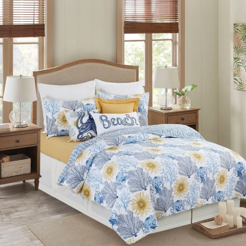 C&F Home Monterey Mist Coral Coastal Bedspread
