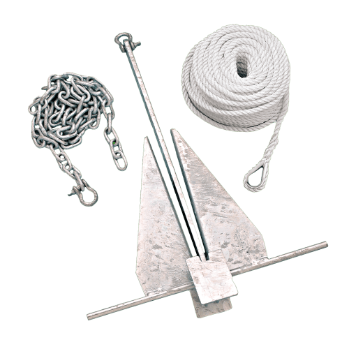 Bass Pro Shops Galvanized No. 8 Fluke Anchor Kit