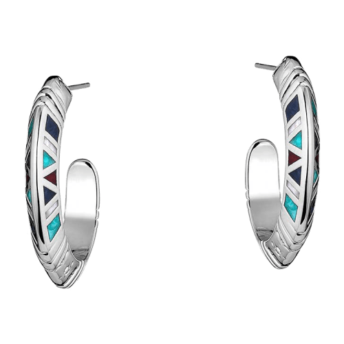 Montana Silversmiths Hidden Mosaic Hoop Earrings
