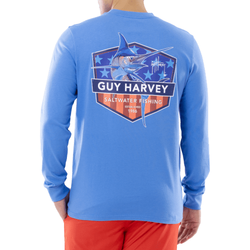 Guy Harvey American Marlin Long-Sleeve T-Shirt for Men