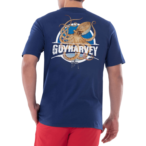 Guy Harvey Octopus Short-Sleeve Pocket T-Shirt for Men