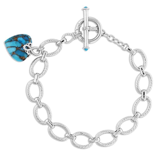 Montana Silversmiths Untamable Heart Of Stone Link Bracelet