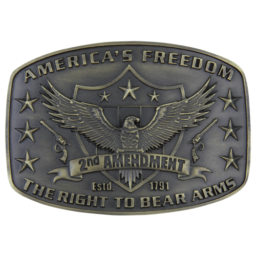 Montana Silversmiths 2nd Amendment Heritage Attitude Buckle