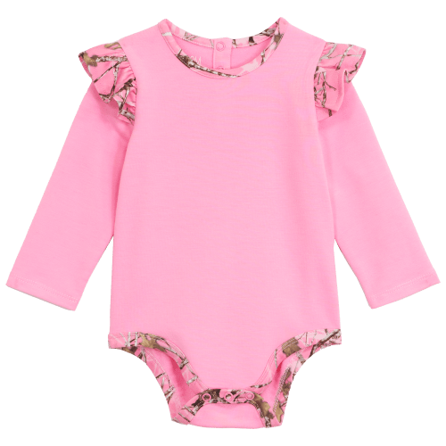 Bass Pro Shops Ruffle Long-Sleeve Bodysuit for Babies