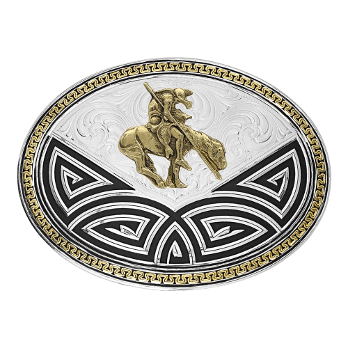 Montana Silversmiths Bold Southwest End of the Trail Belt Buckle