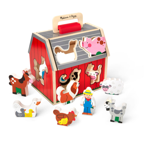 Melissa & Doug Take-Along Sorting Barn Playset