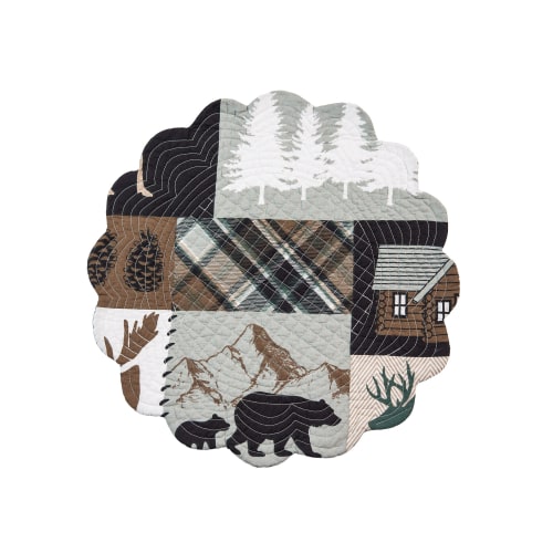 C&F Home Fletcher Forest Round Place Mat 6-Pack