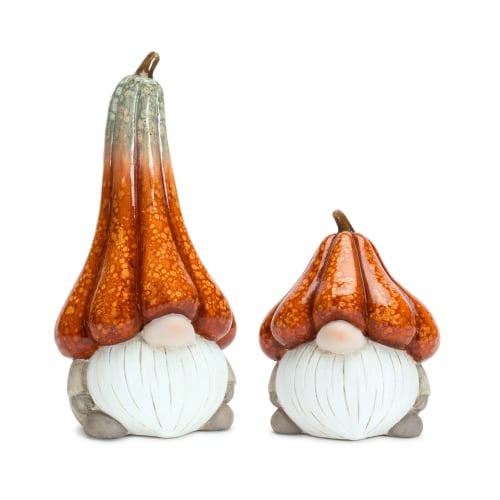 Melrose International Gnome with Pumpkin Hat 2-Pack