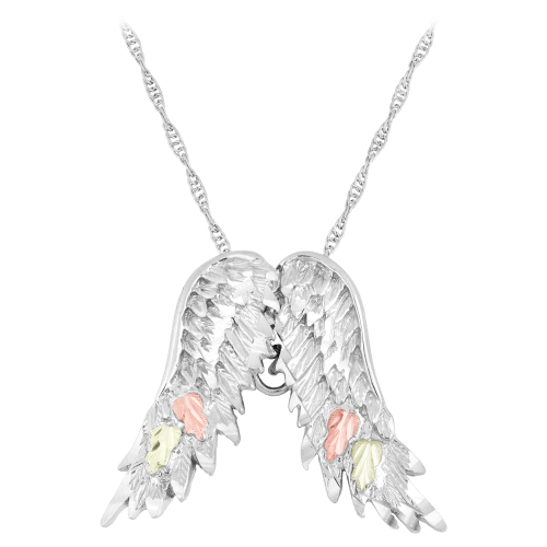 Landstrom's Sterling Silver Black Hills Gold Angel Wing Necklace