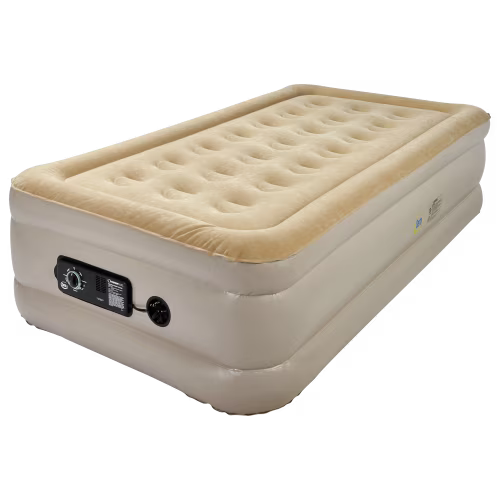 Serta Raised-Height Twin Air Mattress with Built-In AC Air Pump