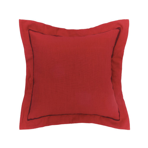 C&F Home Scarlet Red Flange Throw Pillow