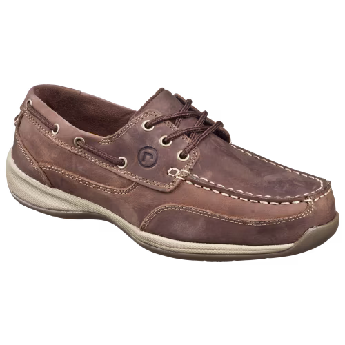 Rockport Works Sailing Club Steel Toe 3-Eye Boat Shoes for Men