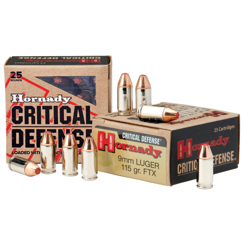 Hornady Critical Defense 9mm Luger 115 Grain Handgun Ammo