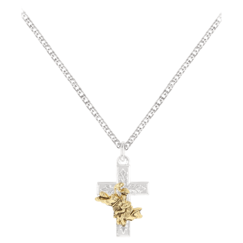 Montana Silversmiths Bullrider Cross Necklace