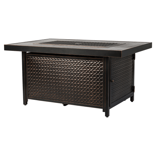 Fire Sense Weyland Aluminum Rectangular Liquid Propane Gas Fire Pit