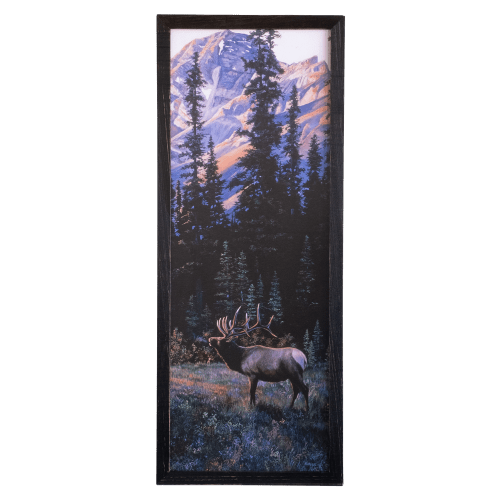 Open Road Brands Elk Framed MDF Wall Art by Andrew Kiss
