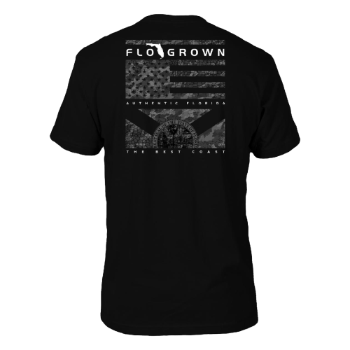 FloGrown Camo Flag Panel Short-Sleeve T-Shirt for Men