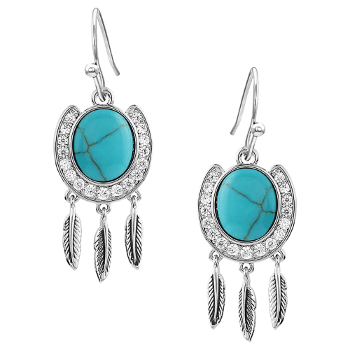 Montana Silversmiths Catching Luck Horseshoe Earrings
