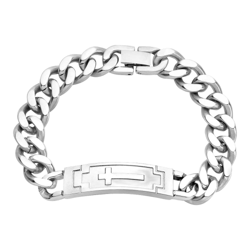 Montana Silversmiths Devoted Faith Cross Cuban Link Bracelet